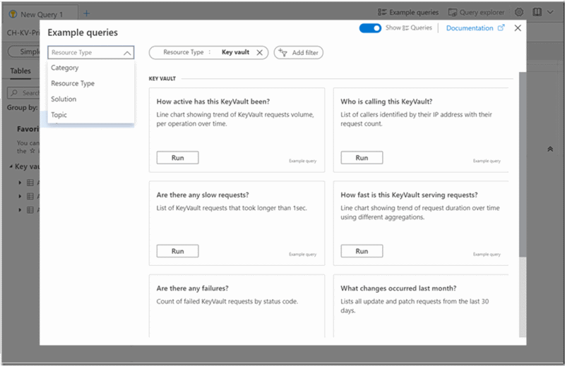 显示“示例查询”屏幕分组依据下拉列表的屏幕截图。