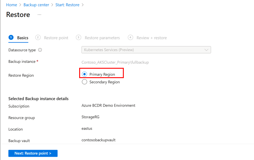 屏幕截图显示开始还原。