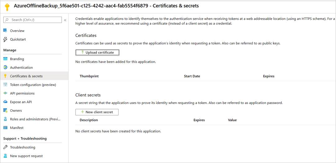 屏幕截图显示如何上传证书。