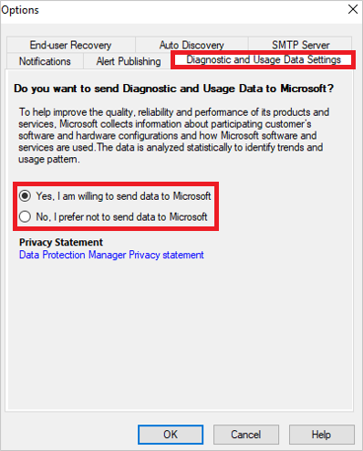 屏幕截图显示了控制台遥测选项。