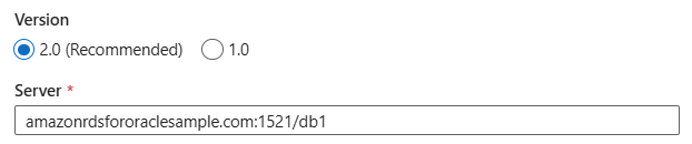 使用 Easy Connect (Plus) 命名的链接服务的屏幕截图。