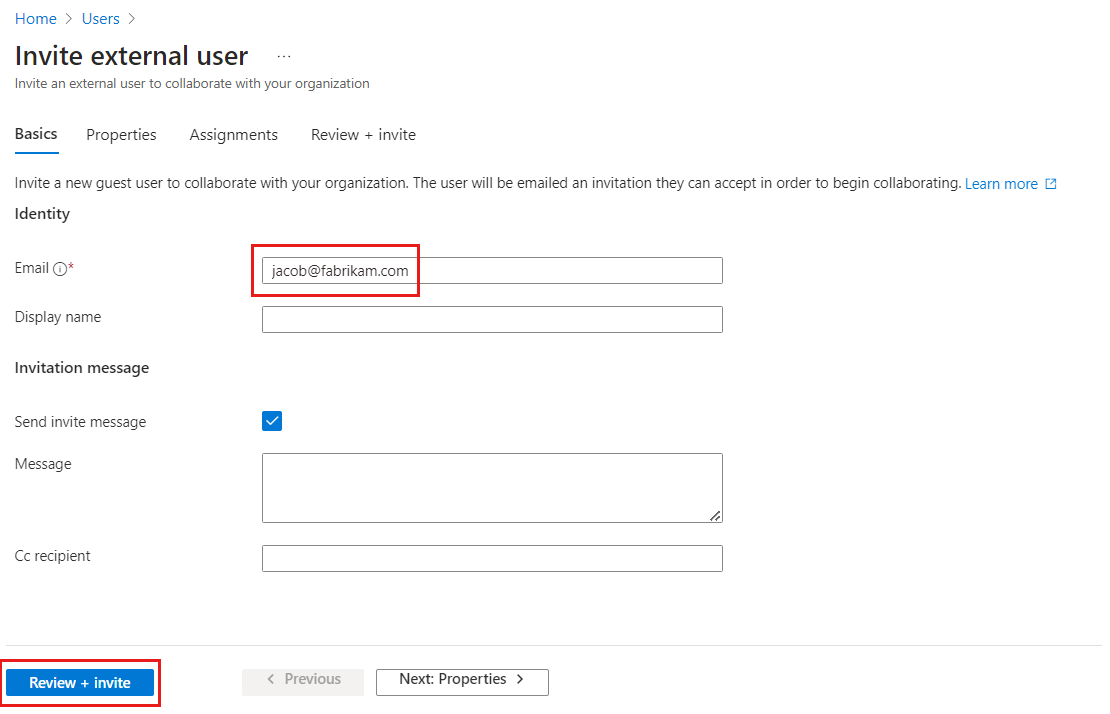 用于输入来宾电子邮件的位置的屏幕截图。