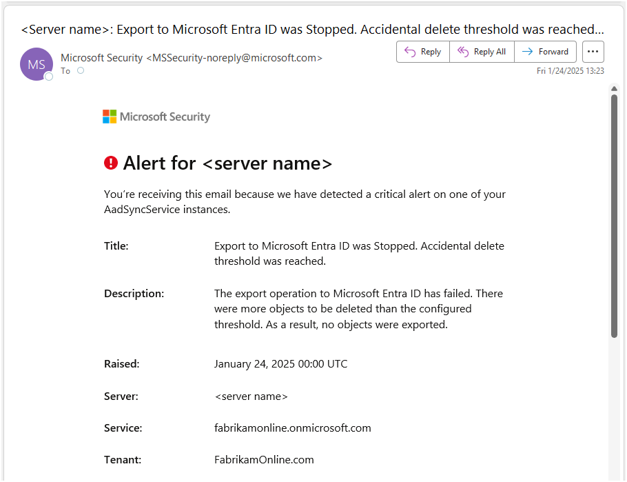 有关防止意外删除的电子邮件