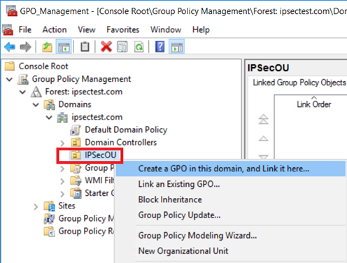 create a GPO associated with the OU 10