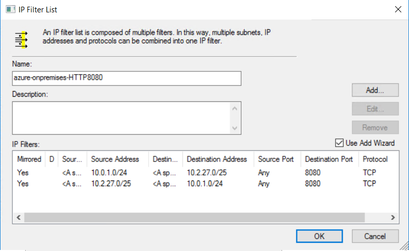 IP Filter list-second entry 36