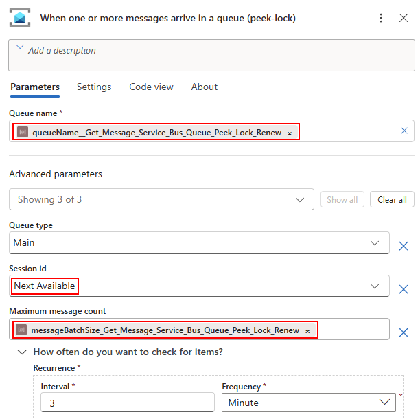 屏幕截图显示了已完成的服务总线触发器。