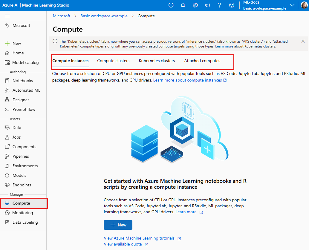 计算目标的视图列表的屏幕截图。