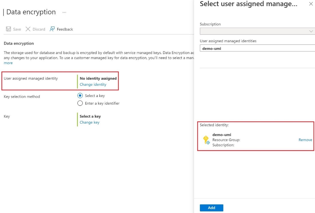 从分配的托管标识页中选择 demo-umi 的屏幕截图。