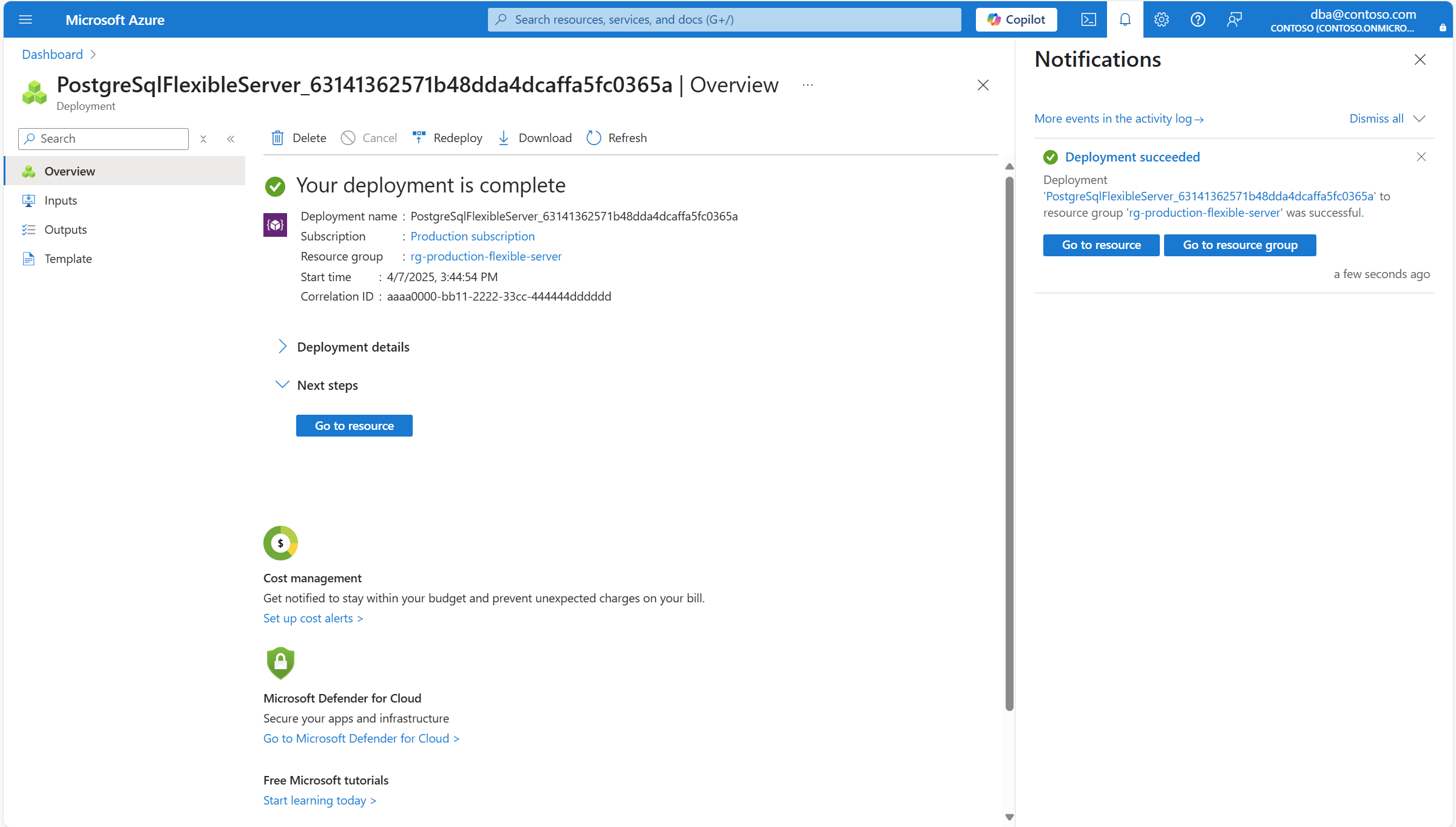 屏幕截图显示已成功保存网络设置的服务器。