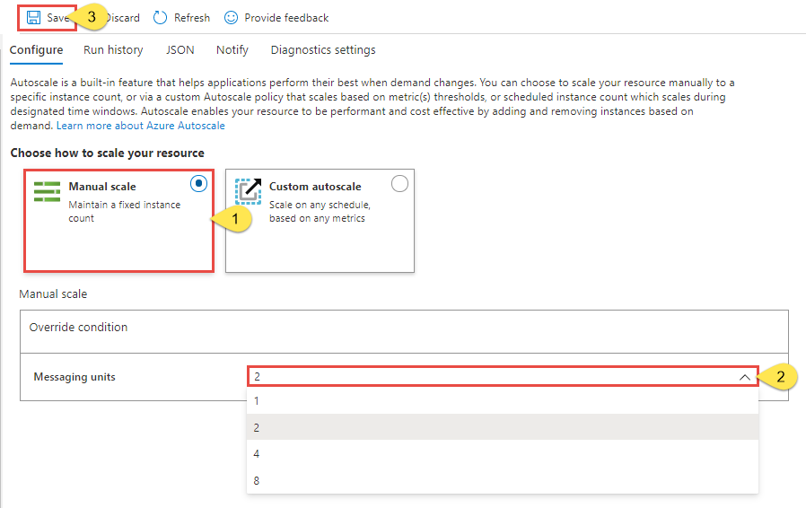 手动调整消息传送单元