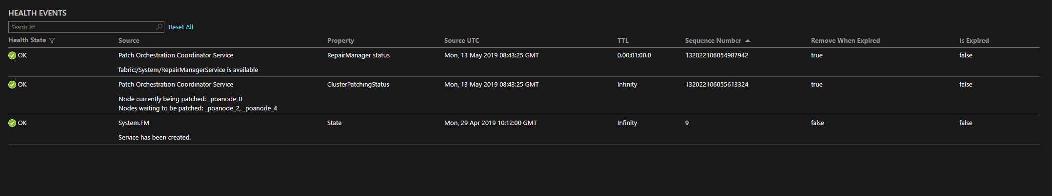 群集修补状态的插图
