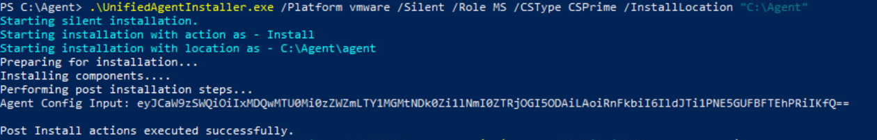 用于下载配置文件的示例字符串 