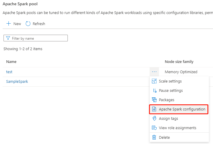 Apache spark 配置的屏幕截图。