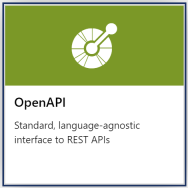 显示 OpenAPI 磁贴的屏幕截图。