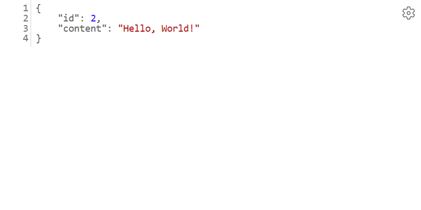 屏幕截图显示在 Azure 应用服务中运行的 Spring Boot Hello World Web 应用。
