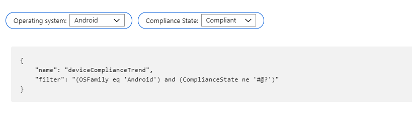 显示带有参数值并选择单个值的下拉列表的屏幕截图。