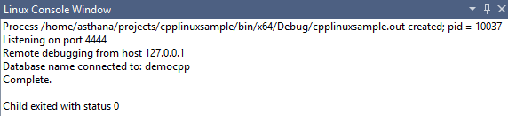 Linux 控制台窗口输出的屏幕截图。