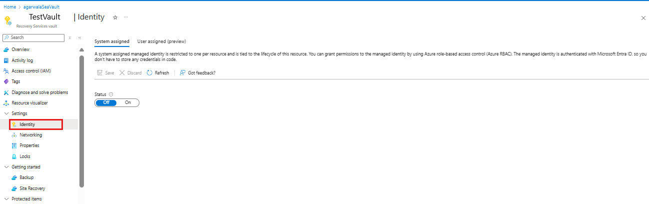 将标识状态更改为“打开”