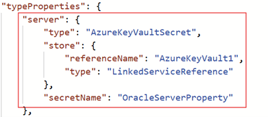 在服务器中使用 Azure Key Vault 的屏幕截图。
