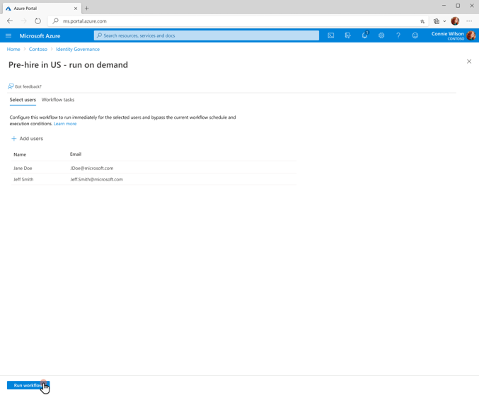 正在按需运行的工作流的屏幕截图。