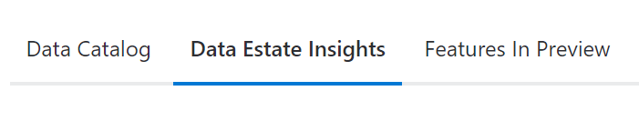 定价页标题的屏幕截图，其中选择了“Data Estate Insights”。