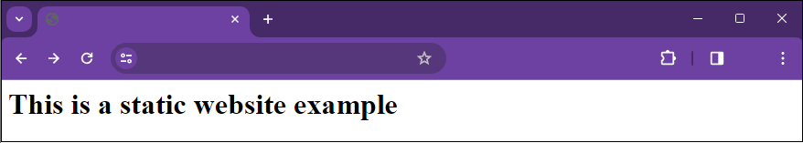 存储在 Azure 存储帐户中的静态网站的屏幕截图。