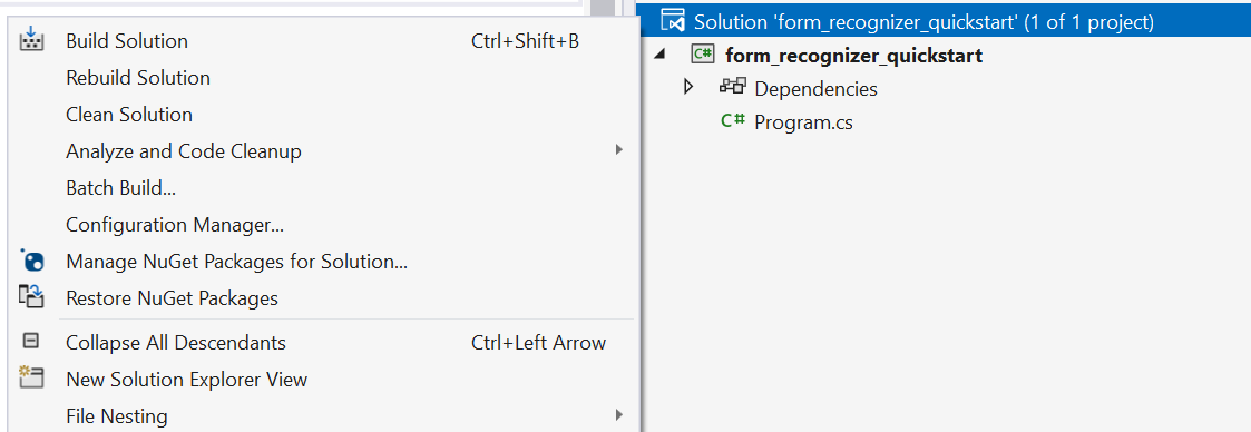 在 Visual Studio 中查找 NuGet 包窗口的屏幕截图。