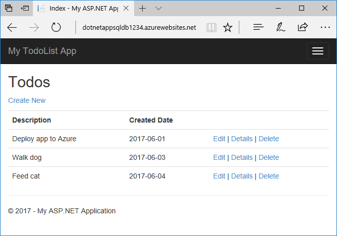 已在 Azure 应用服务中发布 ASP.NET 应用程序