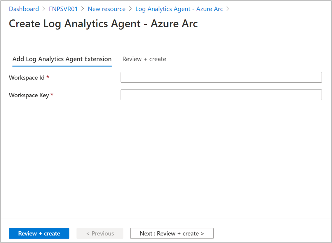 安装 Log Analytics VM 扩展