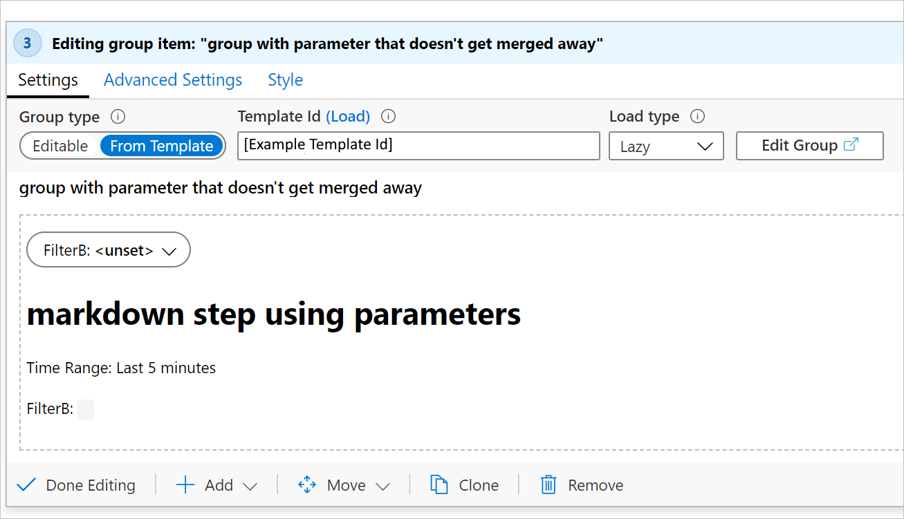 result of parameters that will not merge away