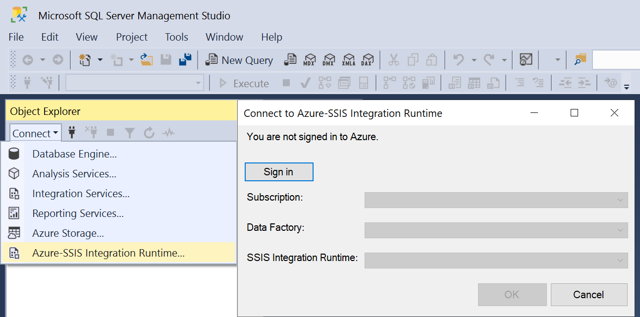 连接到 Azure-SSIS IR