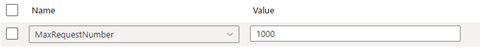 该屏幕截图显示了示例 6 的最大请求数设置。