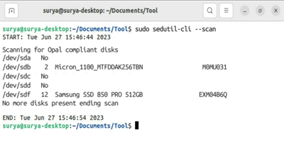 显示成功在系统中扫描 Data Box Disk 的结果的屏幕截图。