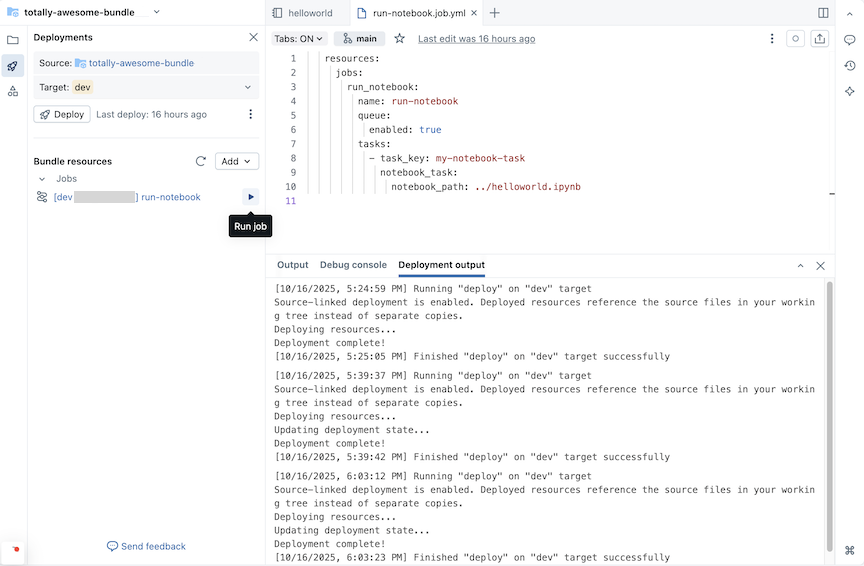 列出已部署的资源