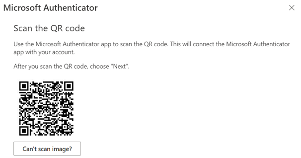 QR 码的屏幕截图。