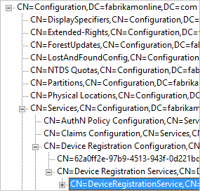 故障排除，配置命名空间中的 DeviceRegistrationService