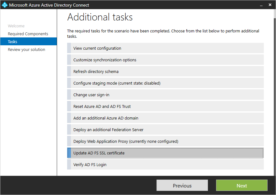 Update TLS task