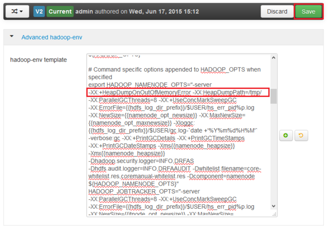 Apache Ambari hadoop-namenode-opts。