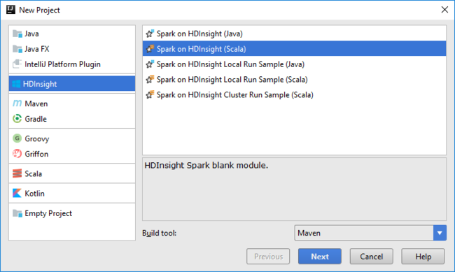 在于 IntelliJ IDEA 中选择新建项目模板。