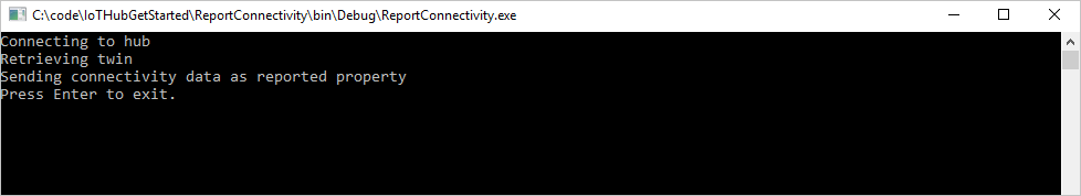 Run device app to report connectivity