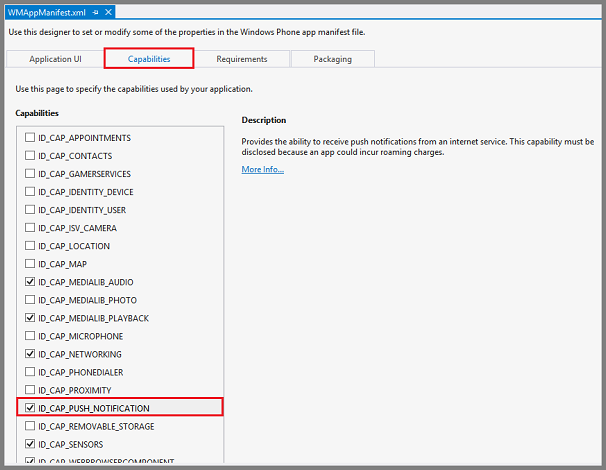 Visual Studio - Windows Phone 应用功能