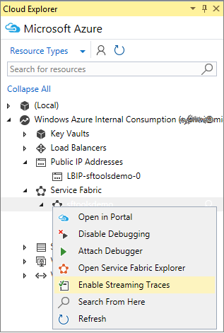 Enable remote streaming traces