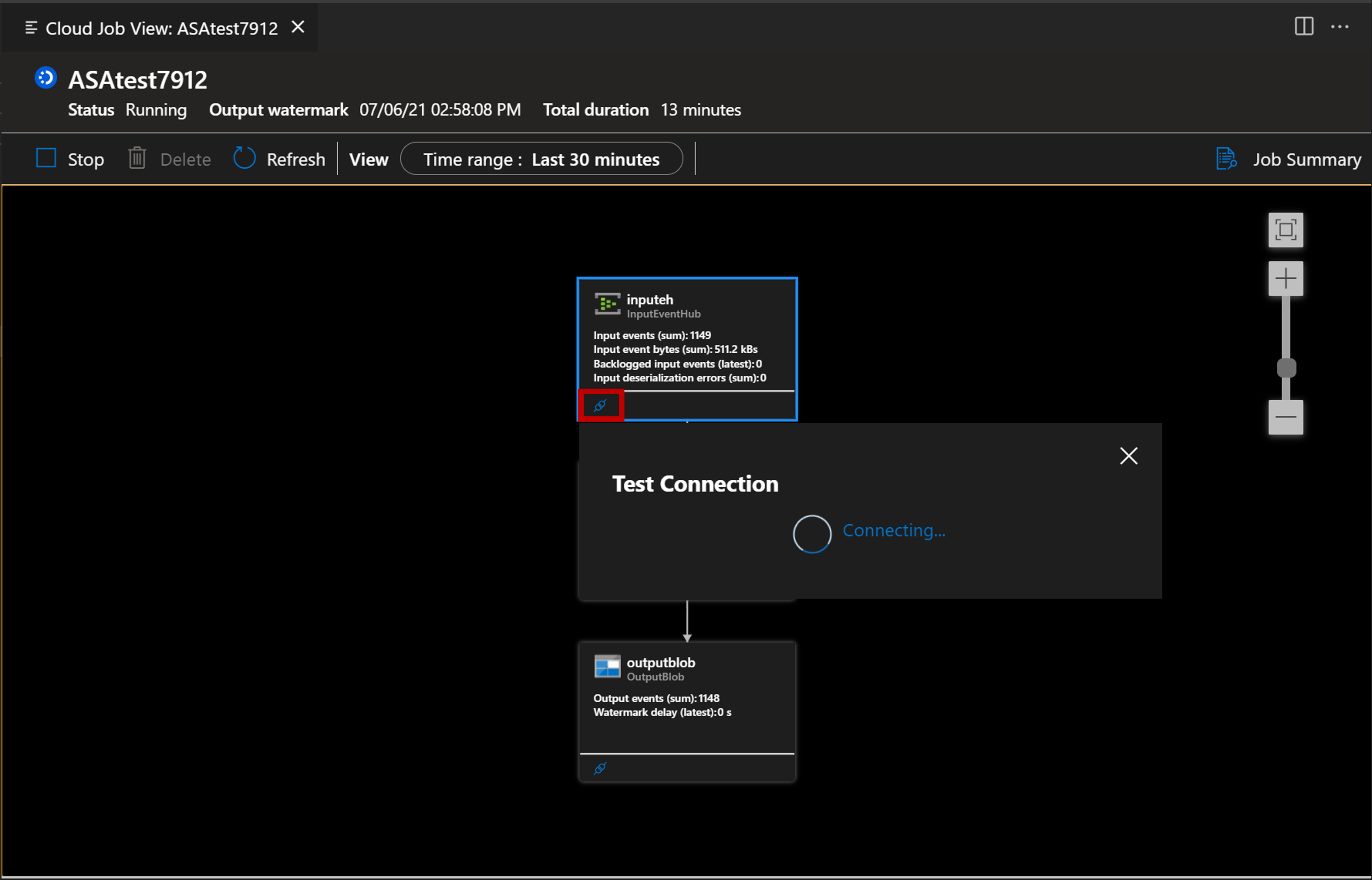 VS Code 扩展测试连接的屏幕截图。
