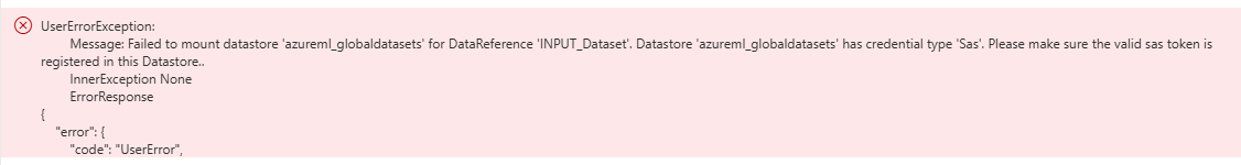 示例数据存储错误的屏幕截图。