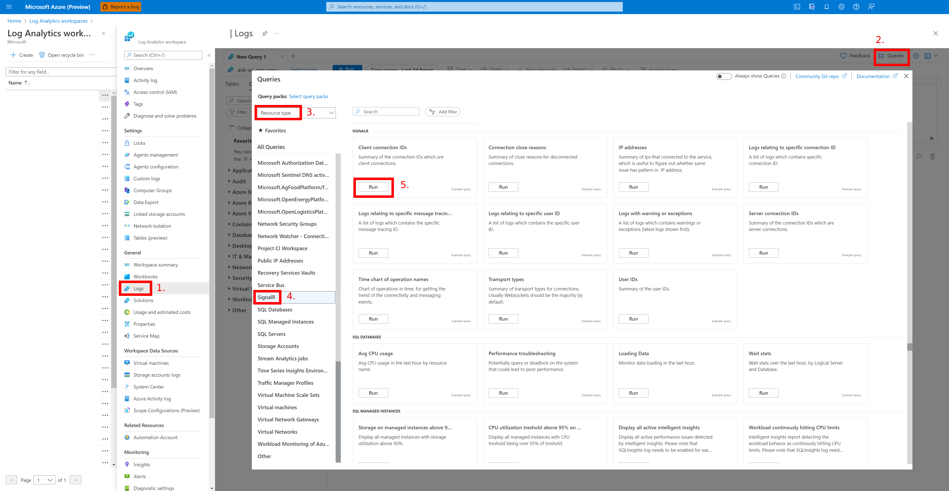 Log Analytics 中的示例查询