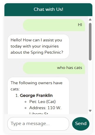 PetClinic 主页的屏幕截图。