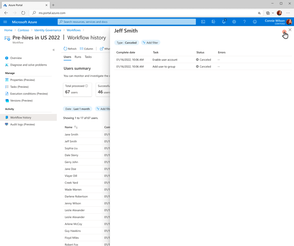 工作流未处理任务的屏幕截图。