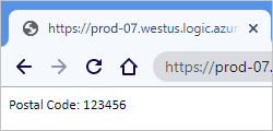 屏幕截图显示了浏览器中的请求到回调 URL 的消费工作流响应。