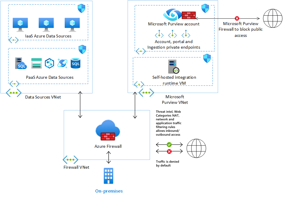 显示网络中Microsoft Purview 帐户的屏幕截图。