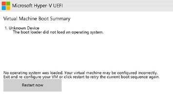 屏幕截图显示了 Azure Windows VM 启动失败。